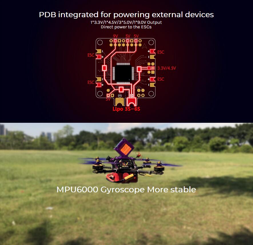Speedy-Bee-F4-V20-AIO-3-6S-Bluetooth-Flight-Controller-OSD-w-LC-Filter-59V-GPS-Barometer-Module-for--1610003