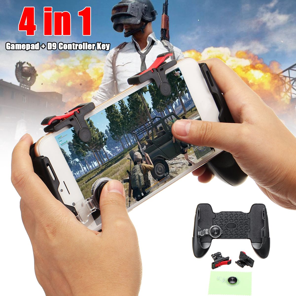 4-In-1-ABS-Black-Game-Controller-Trigger-Shooter-Gamepad-with-Fire-Key-for-PUBG-Compatible-with-Smar-1666363
