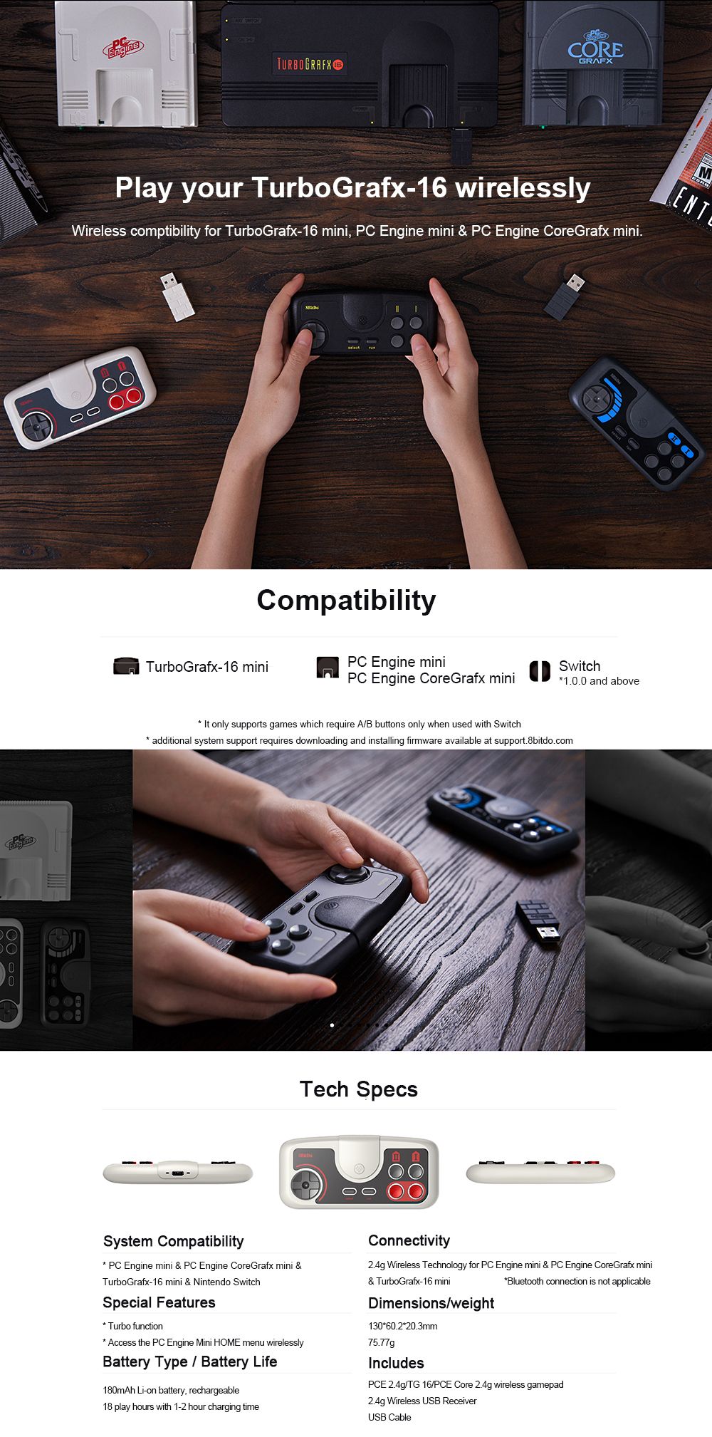 8Bitdo-PCE-Core-24G-Wireless-Gamepad-for-PC-Engine-Mini-PC-Engine-CoreGrafx-Mini-TurboGrafx-16-Mini--1711213