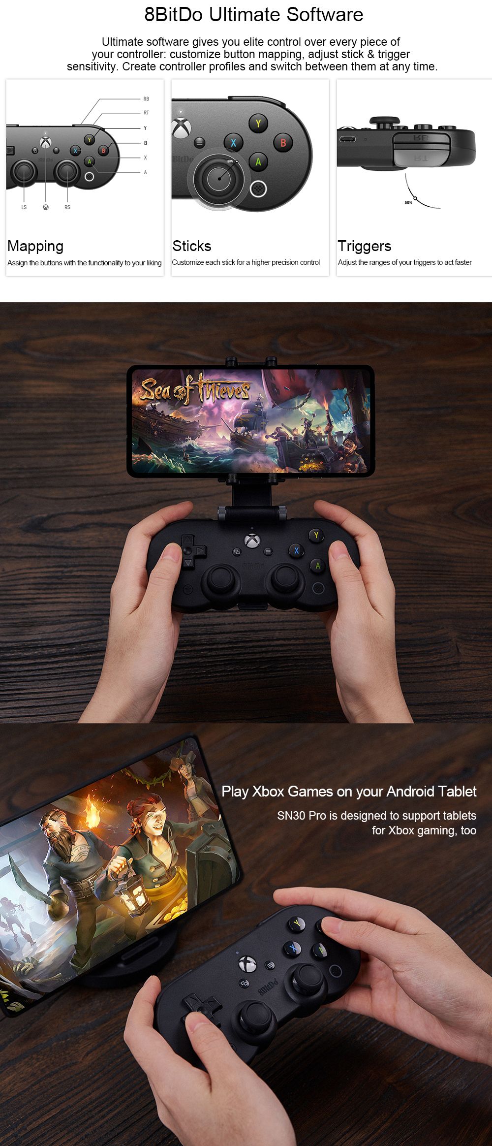 8Bitdo-SN30-Pro-bluetooth-Wireless-Gamepad-Game-Controller-Joystick-with-Adjustable-Phone-Clip-for-A-1757592