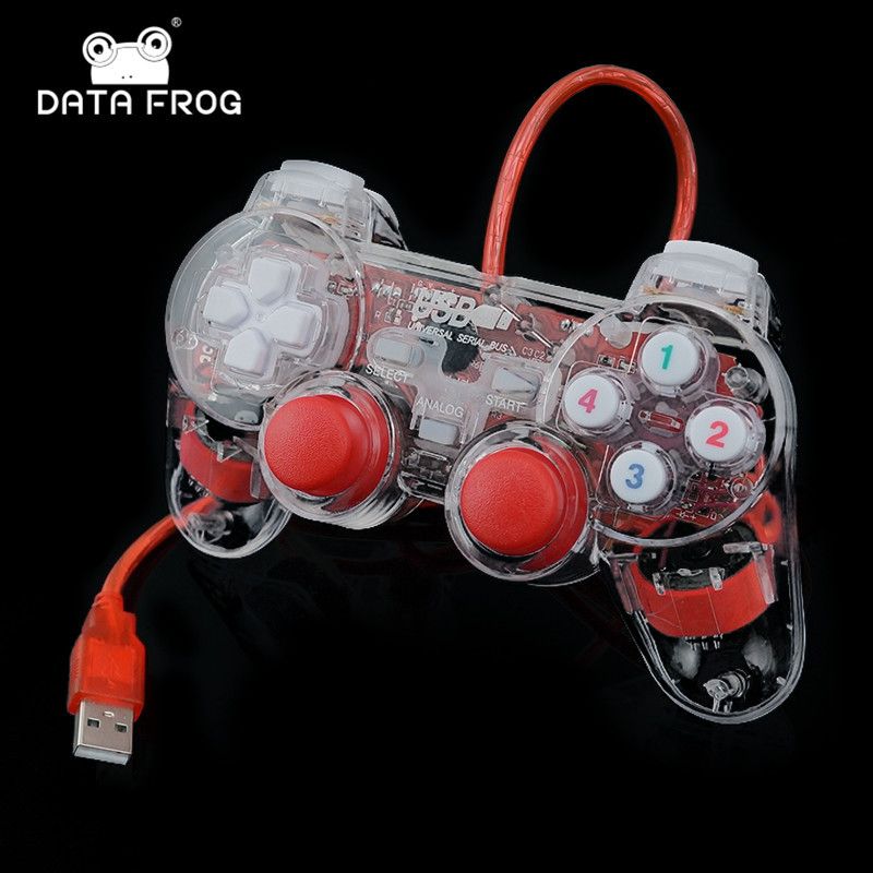 DATA-FROG-Transparent-USB-Wired-Dual-vibration-Feedback-Gamepad-Game-Controller-with-Joystick-for-PC-1673588