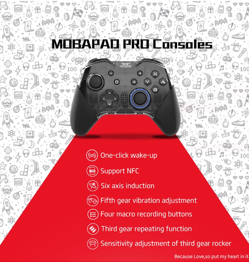 MOBAPAD-M267-Professional-Bluetooth-Game-Controller-Gamepad-with-Customizable-Buttons-and-NFC-for-Ni-1732449