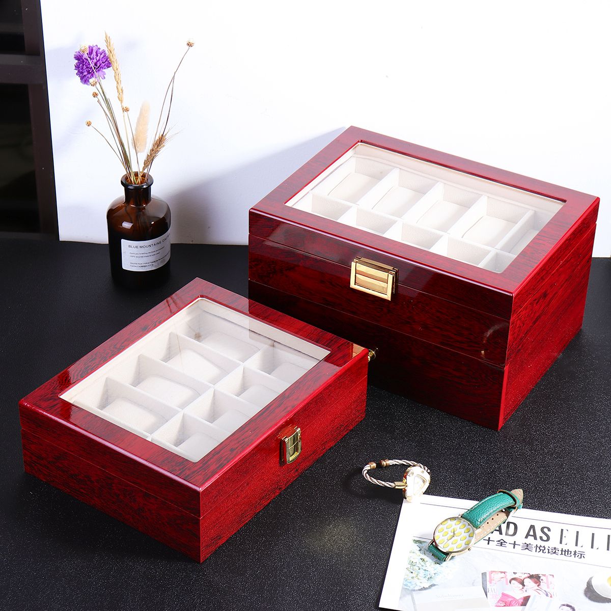 1020-Grids-Wooden-Watches-Display-Case-Jewelry-Box-Collection-Storage-Holder-Box-1442337