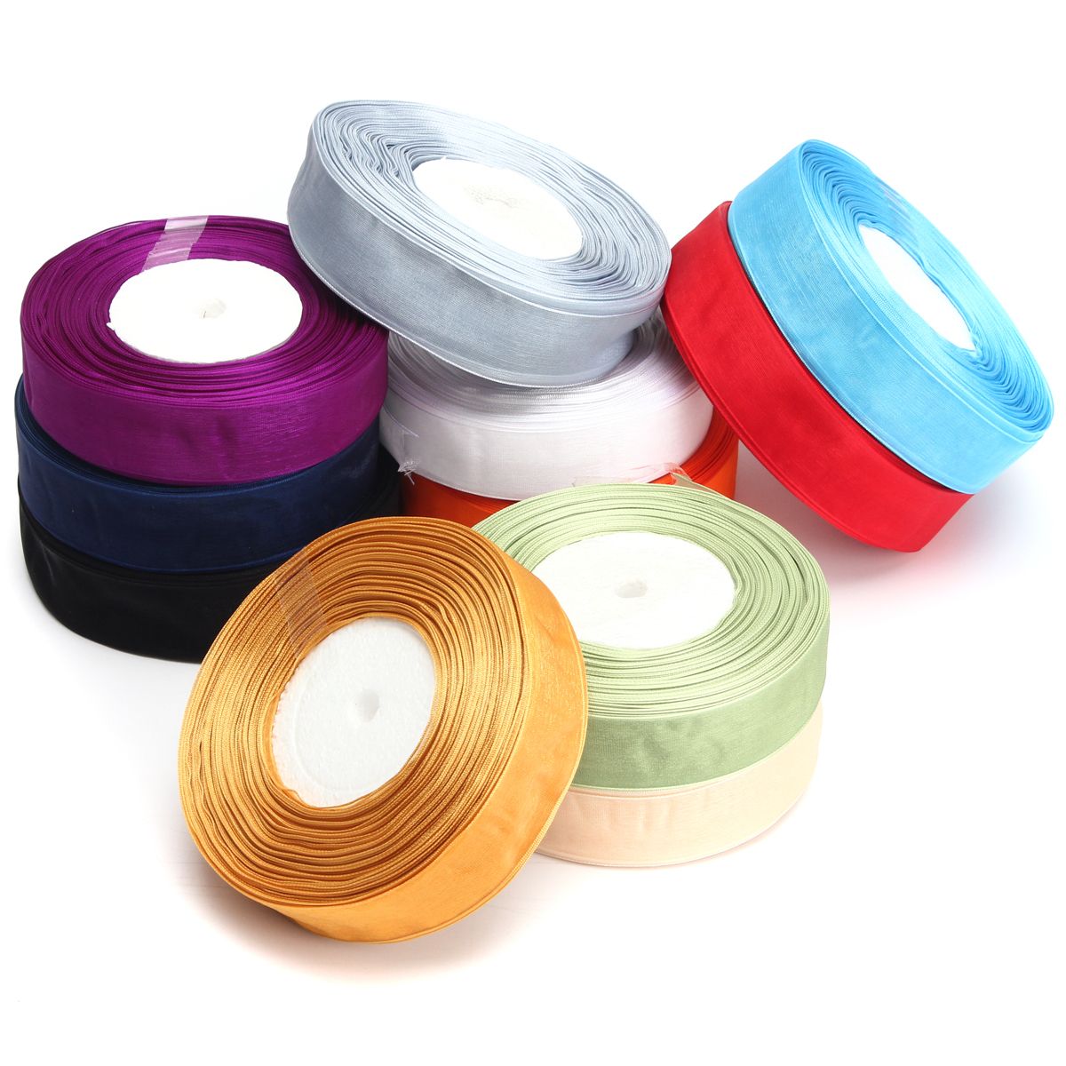 50-Yard-25mm-Transparent-Organza-Ribbon-Wedding-Party-DIY-Decoration-1027117