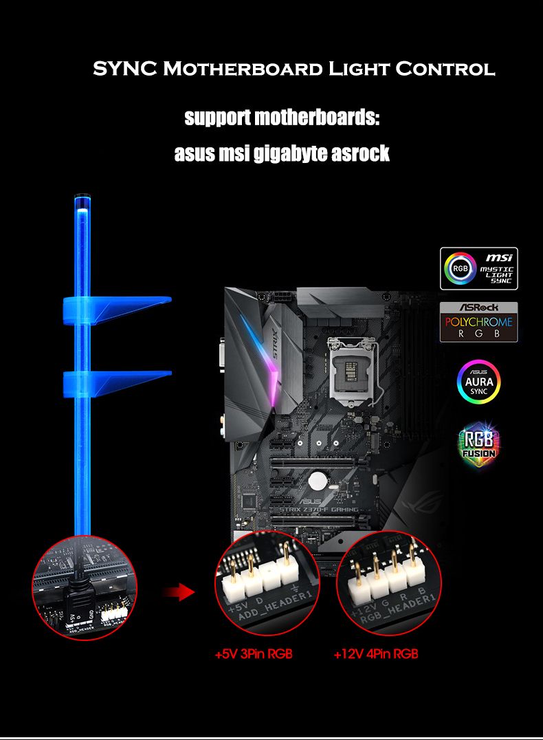 RGB-Graphics-Card-Bracket-Mmotherboard-Synchronization-AURA-12V-4Pin-or-5V-3Pin-Desktop-PC-Computer--1691357