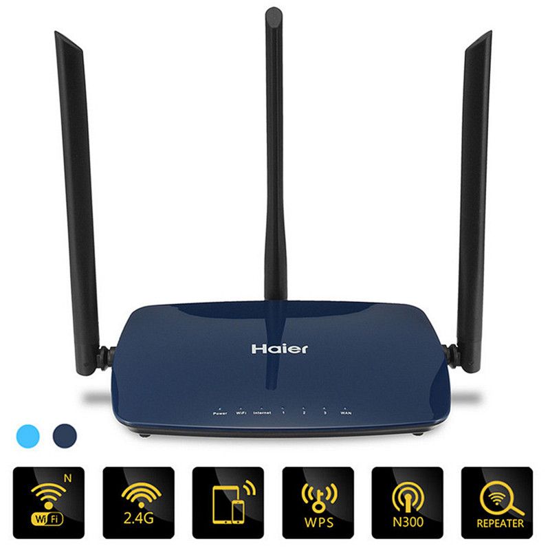 Haier-24GHz-300Mbps-Wireless-WIFI-Router-Three-5dBi-Antennas-Built-in-Firewall-Broadband-Repeater-1275848
