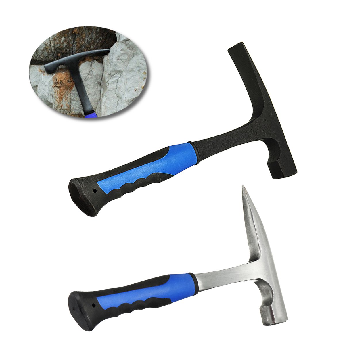 Flat-Pointed-Hammers-Shock-Reduction-Grip-Geology-Prospecting-Mine-Exploration-Tool-1360507