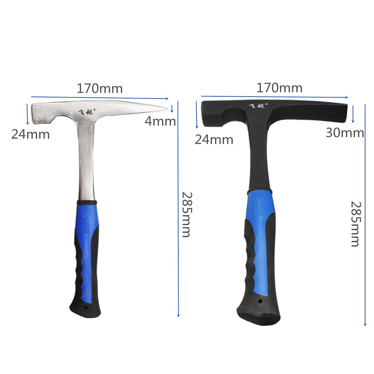 Flat-Pointed-Hammers-Shock-Reduction-Grip-Geology-Prospecting-Mine-Exploration-Tool-1360507