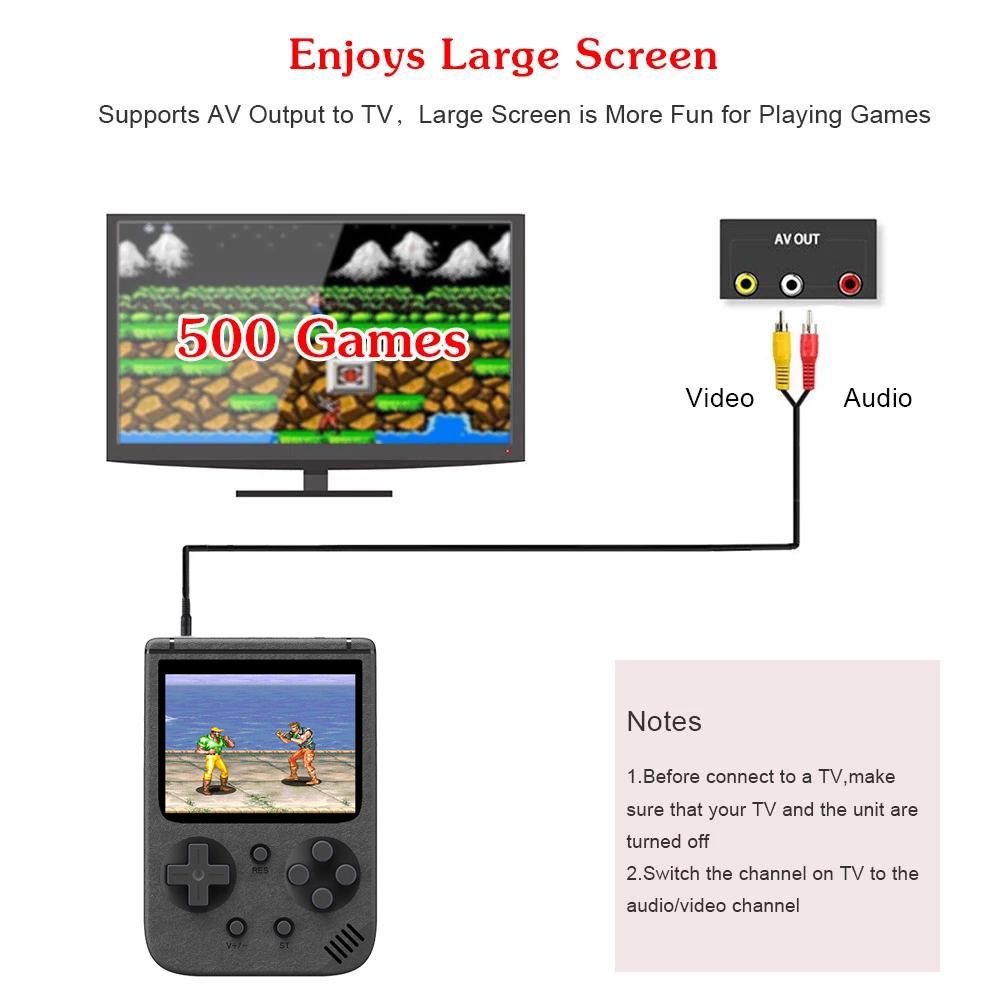 SUP-II-30-Inch-LCD-Screen-LR-Keys-8-Bit-Built-in-500-Classical-Games-1020mAh-Rechargeable-Portable-M-1660462