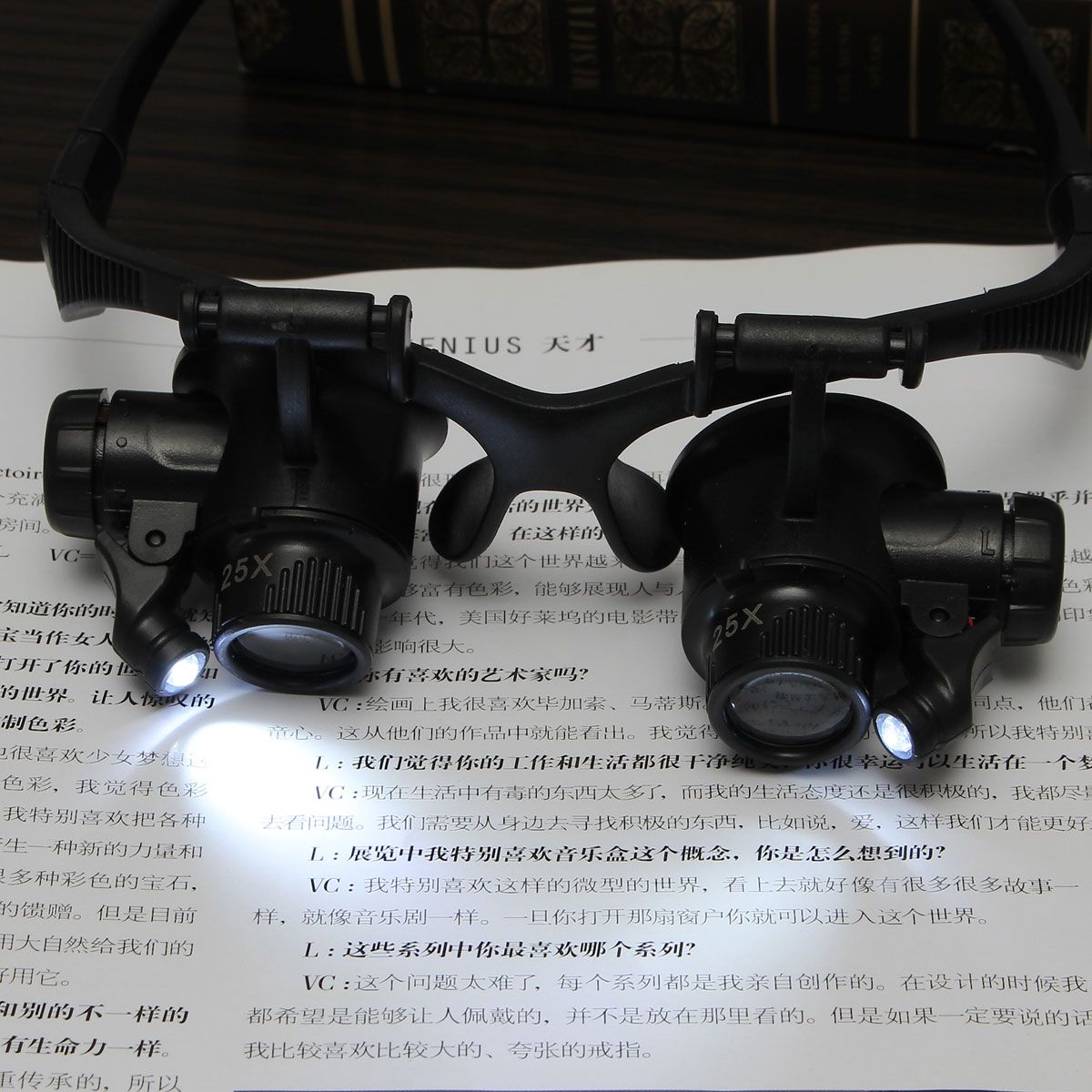 10X-15X-20X-25X-Spectacles-Glasses-LED-Lamp-Magnifier-Loupe-Jewellery-Maintain-with-8pcs-Replacement-1044403