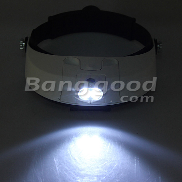 2-LED-Headbrand-Magnifier-Magnifying-5-Lens-10X-15X-20X-25X-35X-916736
