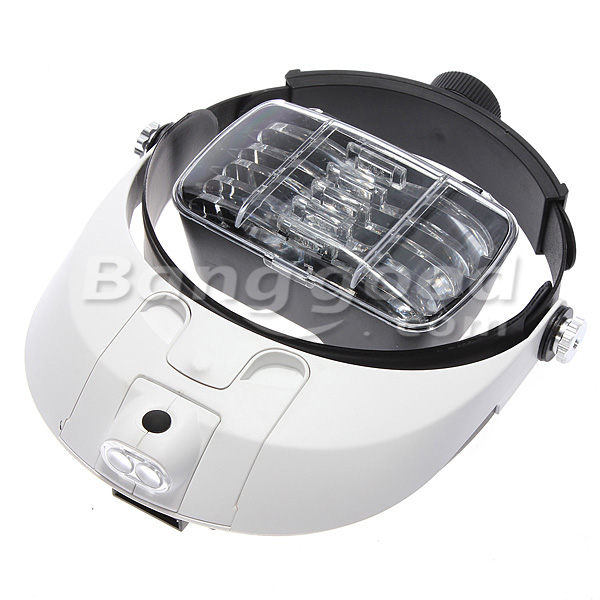 2-LED-Headbrand-Magnifier-Magnifying-5-Lens-10X-15X-20X-25X-35X-916736