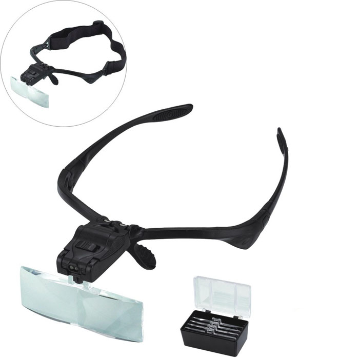 9892B-1015202535X-Headband-Magnifier-Magnifying-Glass-Eye-Repair-Loupe-2-LED-Light-with-5Pcs-Glasses-1159651