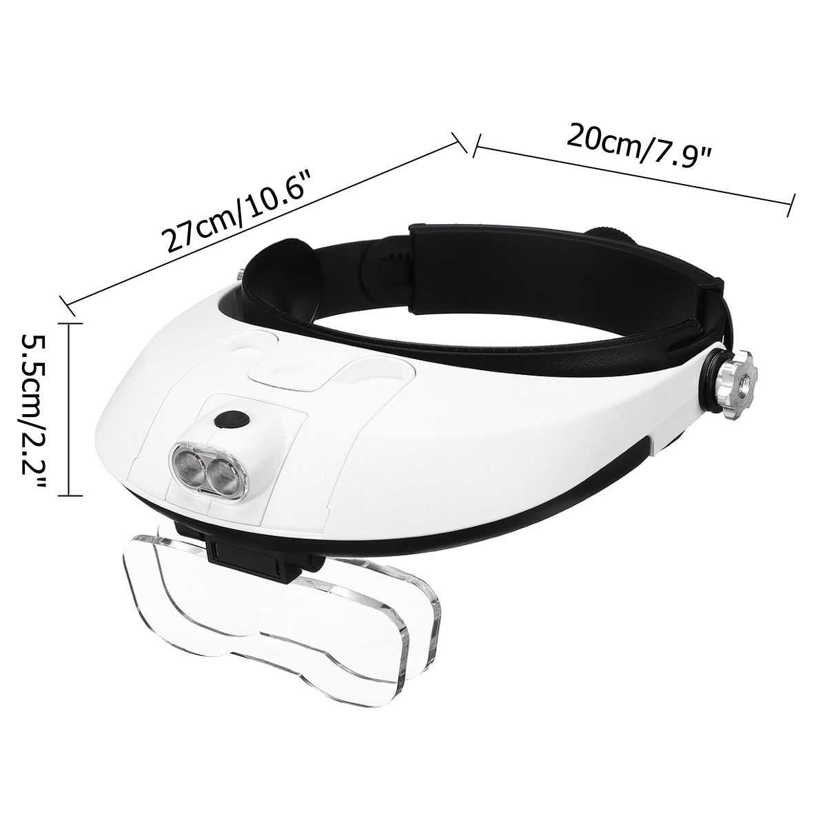 Detachable-Headband-Magnifier-Adjustable-Telescope-Binocular-Tool-Supplies-wLED-1754055