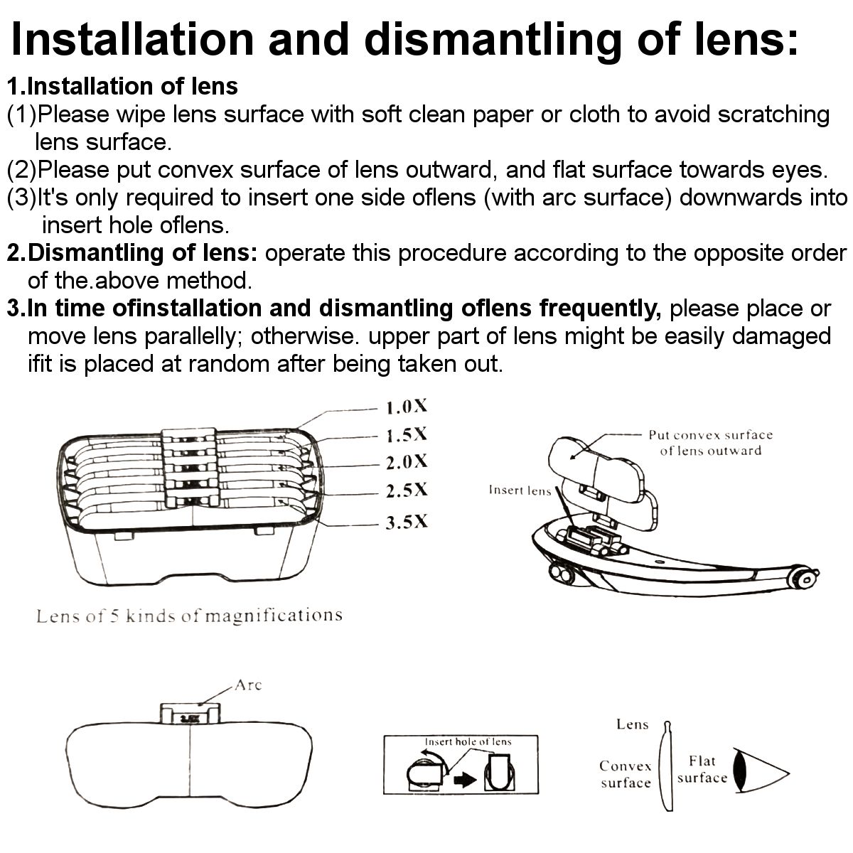 Detachable-Headband-Magnifier-Adjustable-Telescope-Binocular-Tool-Supplies-wLED-1754055