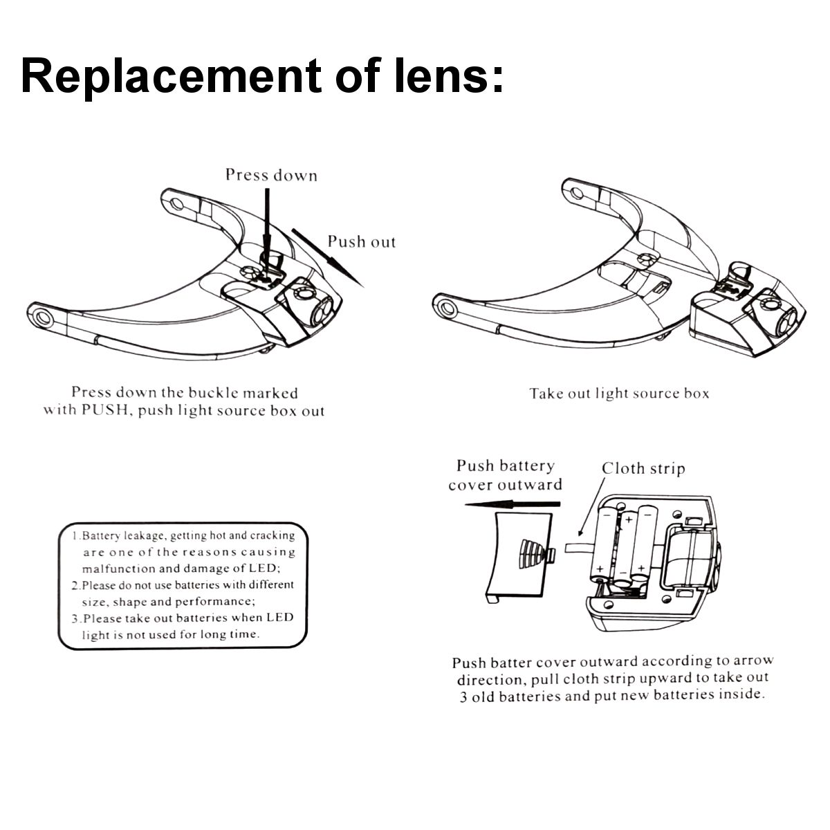 Detachable-Headband-Magnifier-Adjustable-Telescope-Binocular-Tool-Supplies-wLED-1754055