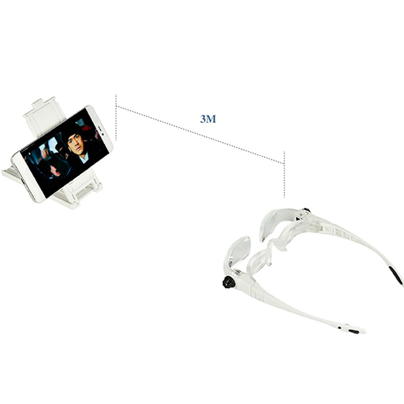 Headband-40X-Bracket-TV-Glasses-Magnifier-Loupe-Goggles-Magnifying-Glass-with-Phone-Holder-Glasses-C-1223235