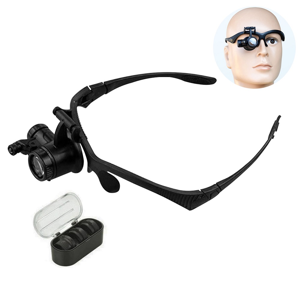 Magnifying-Glass-Magnifier-Single-Eye-Multifunctional-Headband-LED-Light-Jeweler-Repair-with-Lens-1700463