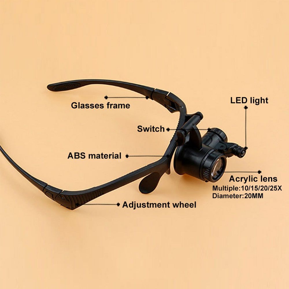 Magnifying-Glass-Magnifier-Single-Eye-Multifunctional-Headband-LED-Light-Jeweler-Repair-with-Lens-1700463