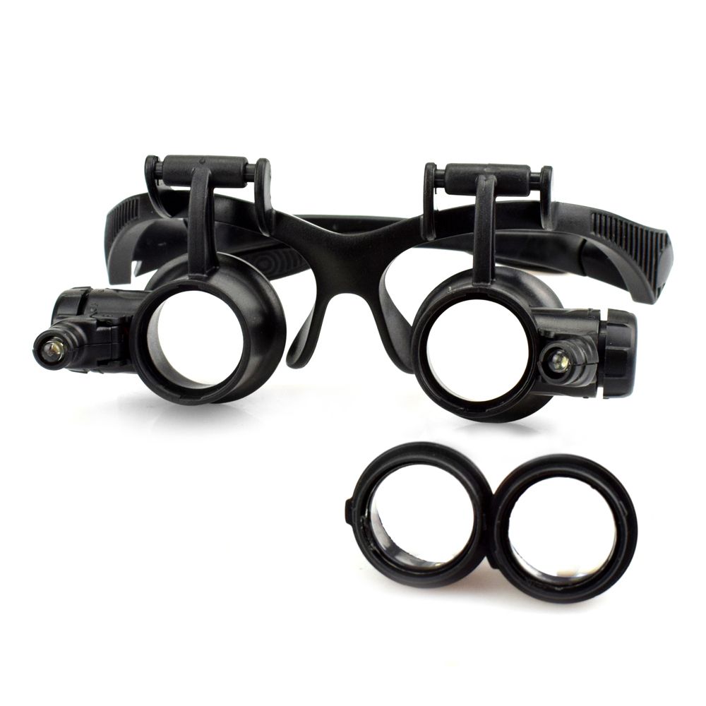 NEWACALOX-10X15X20X25X-Portable-Head-Wearing-Double-Eye-Magnifying-Glass-2-LED8-Lens-Jewelry-Watchma-1713749