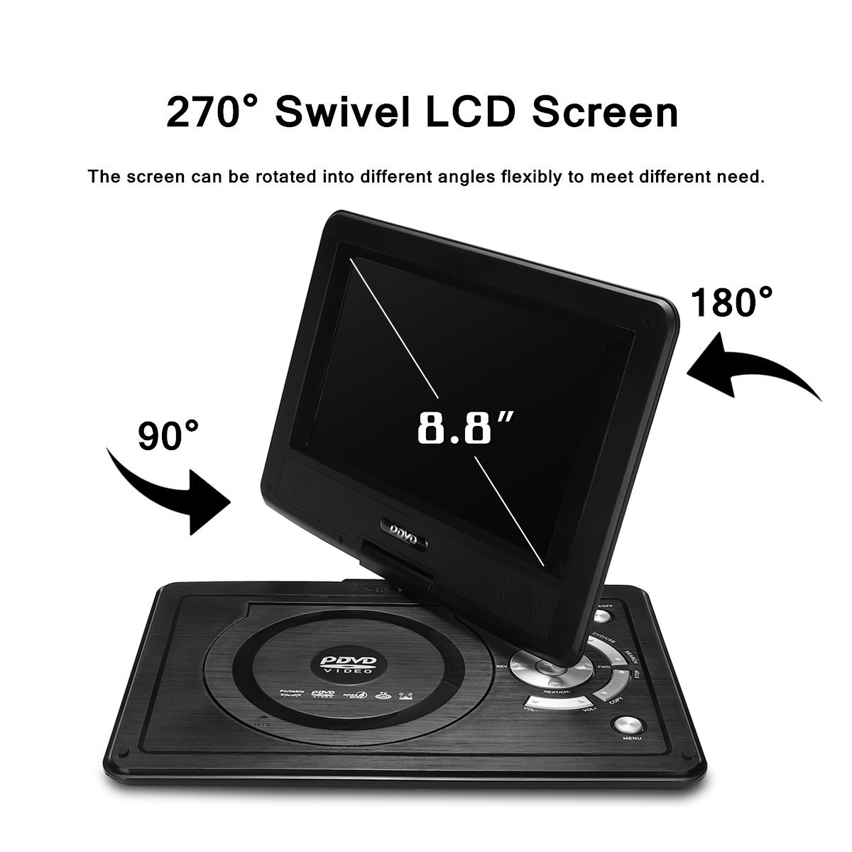 124-Inch-270deg-Rotation-Screen-Portable-Car-DVD-Player-Support-Game-TV-Rechargeable-1351303