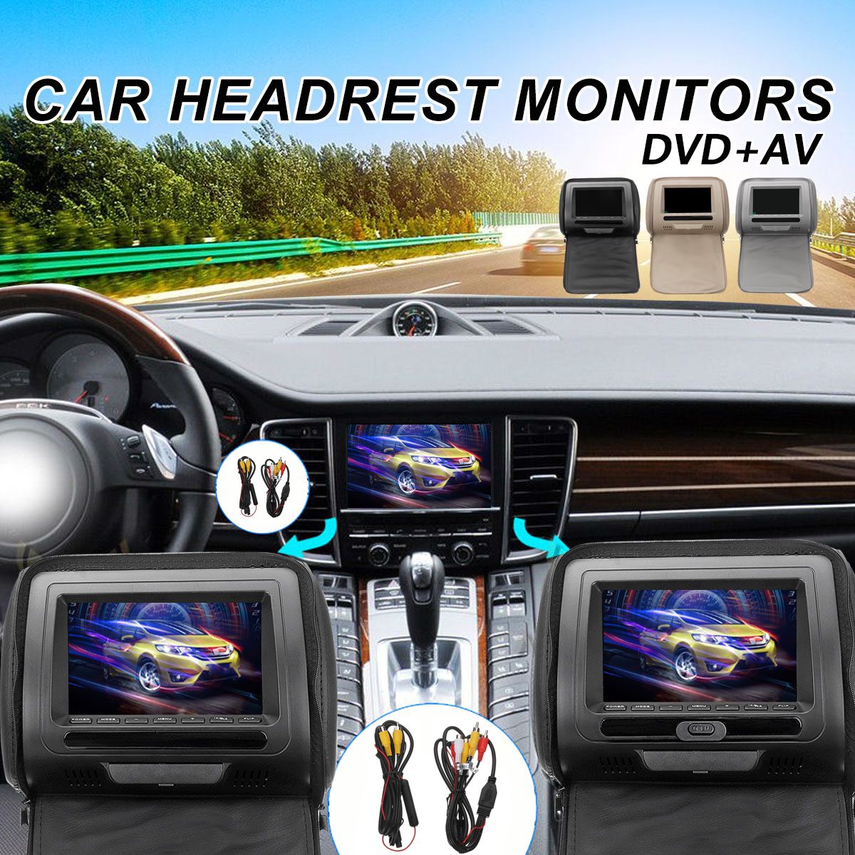 Rockville-RDP711-BK-7-Inch-Car-Headrest-Monitors-DVD-Player-USB-HDMI-Games-1360201