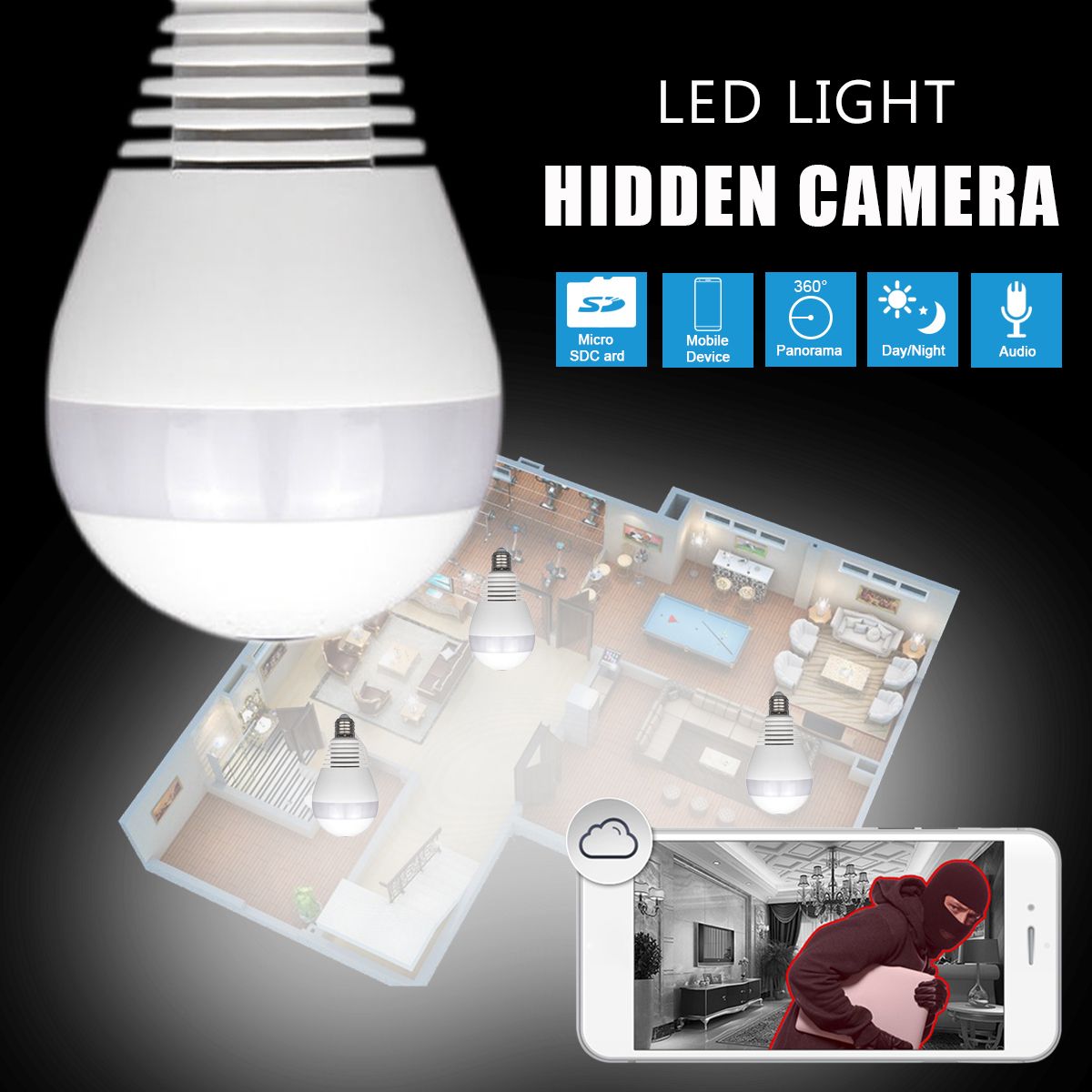 360deg-Panoramic-Hidden-Fisheye-Camera-LED-Light-Bulb-1080P-HD-Wifi-CCTV-Security-1209866