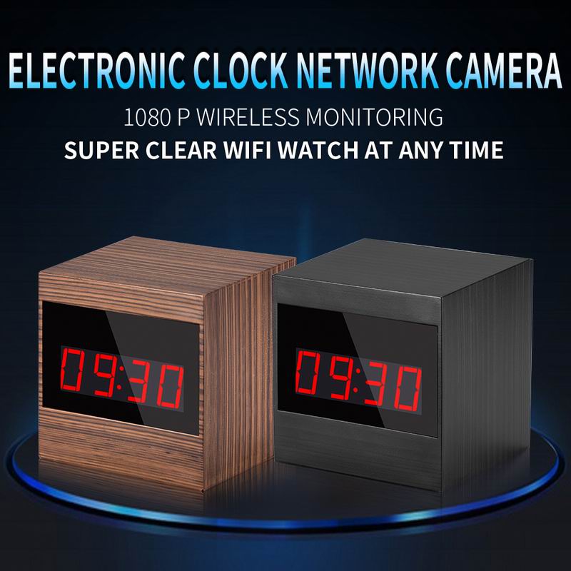 Brown-A10-HD-1080P-WIFI-Night-Vision-Camera-Electronic-Clock-IP-Camera-1490211