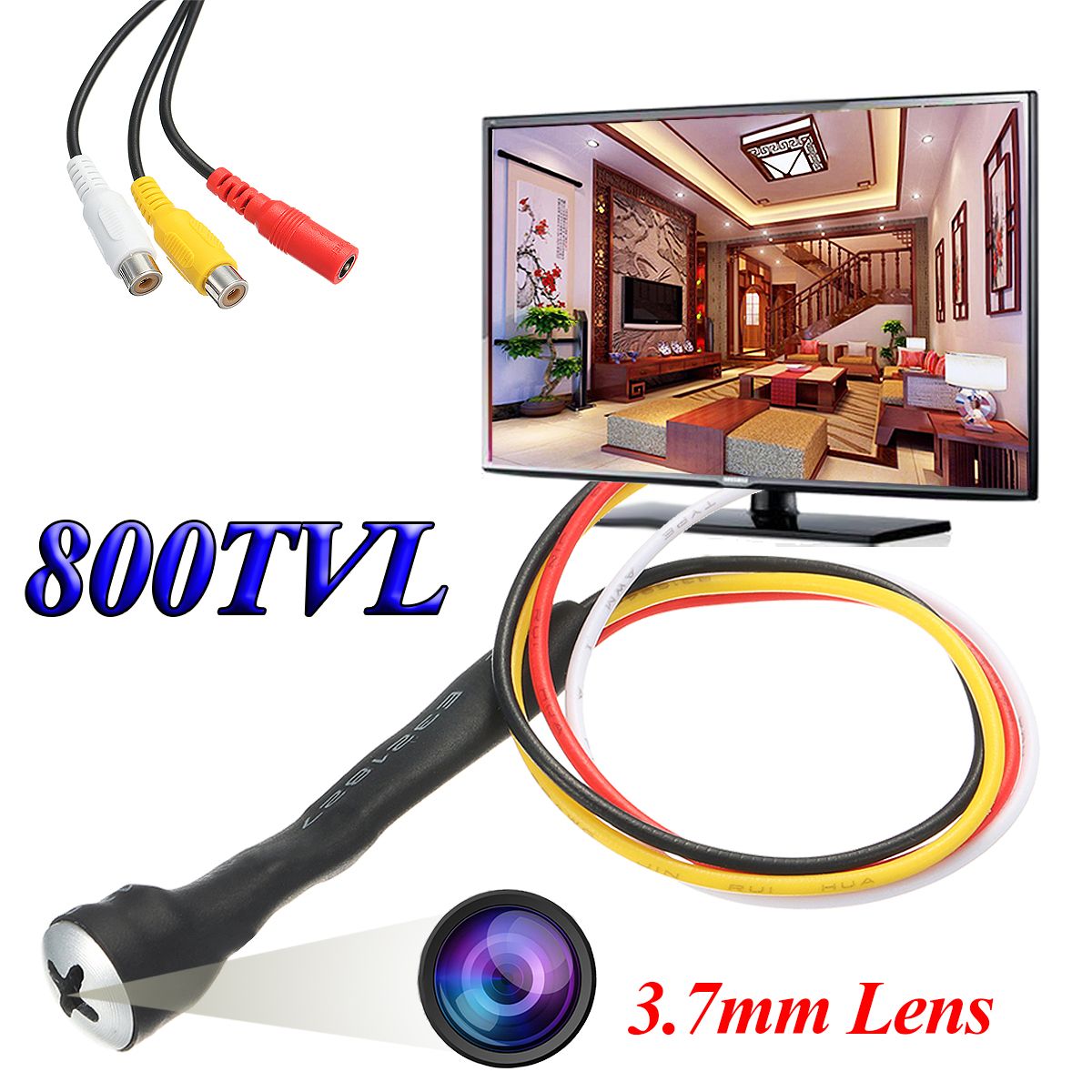 Mini-Hidden-Camera-HD-800TVL-Color-CCTV-Screw-Pinhole-37mm-Lens-Video-Audio-DIY-1205074