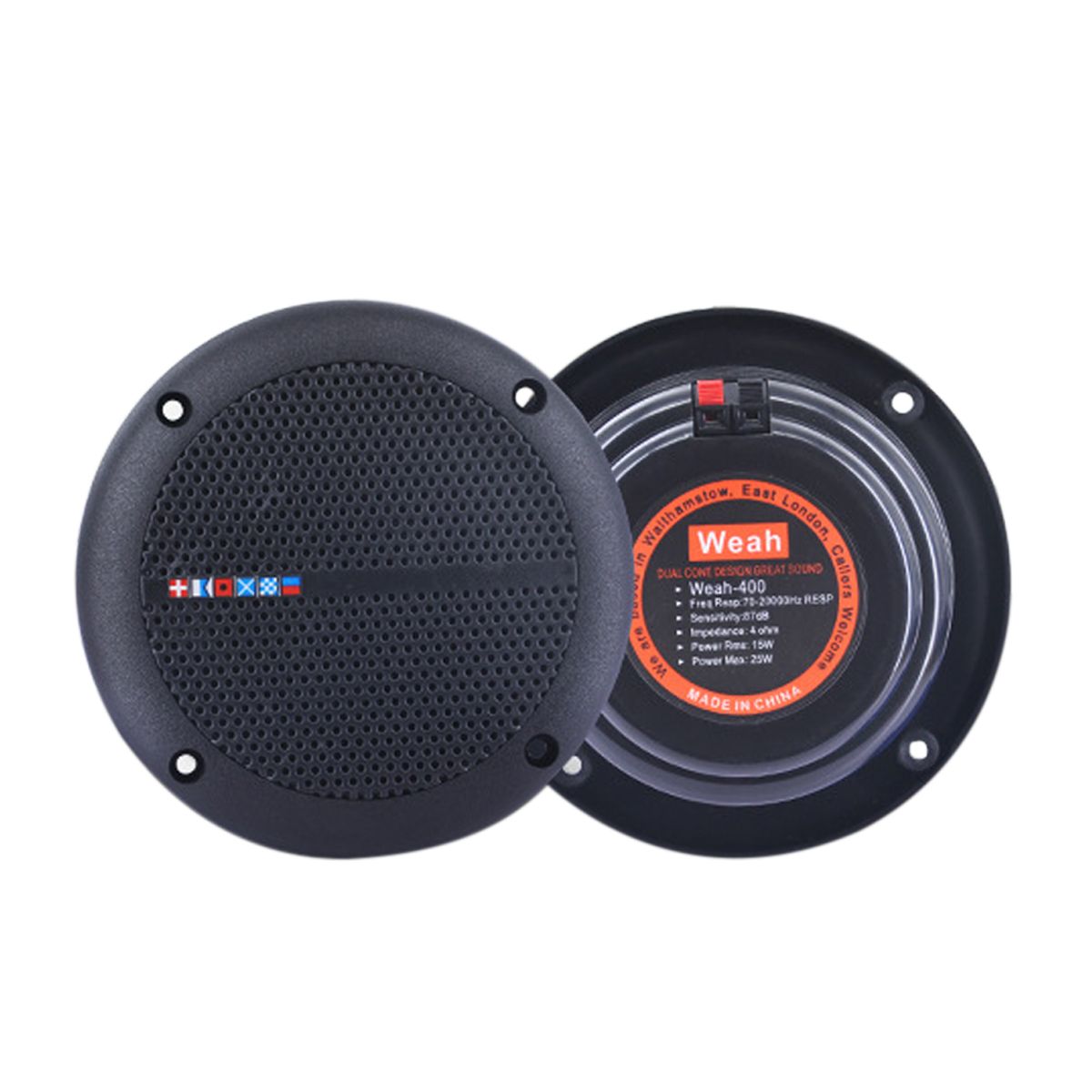 1-Pair-Waterproof-Marine-Boat-Ceiling-Speaker-Kitchen-Bathroom-Water-Resistant-Black-1406550