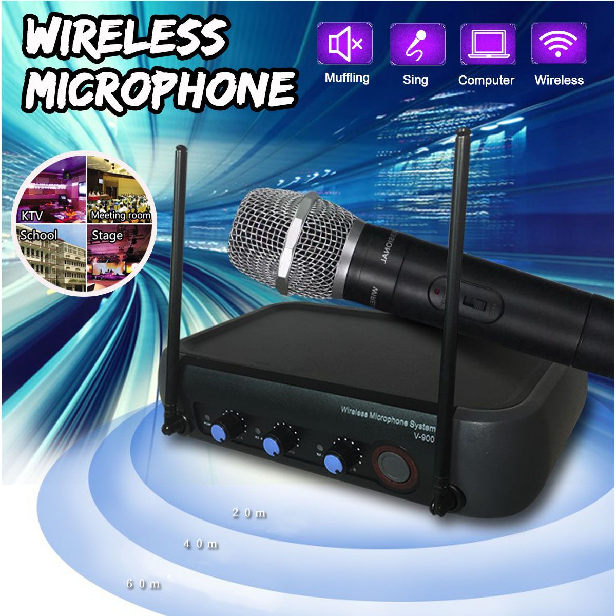 110V-220V-Multifunction-VHF-Wireless-Radio-Dual-Microphone-System-KTV-Handheld-Mic-Household-Amplifi-1420010