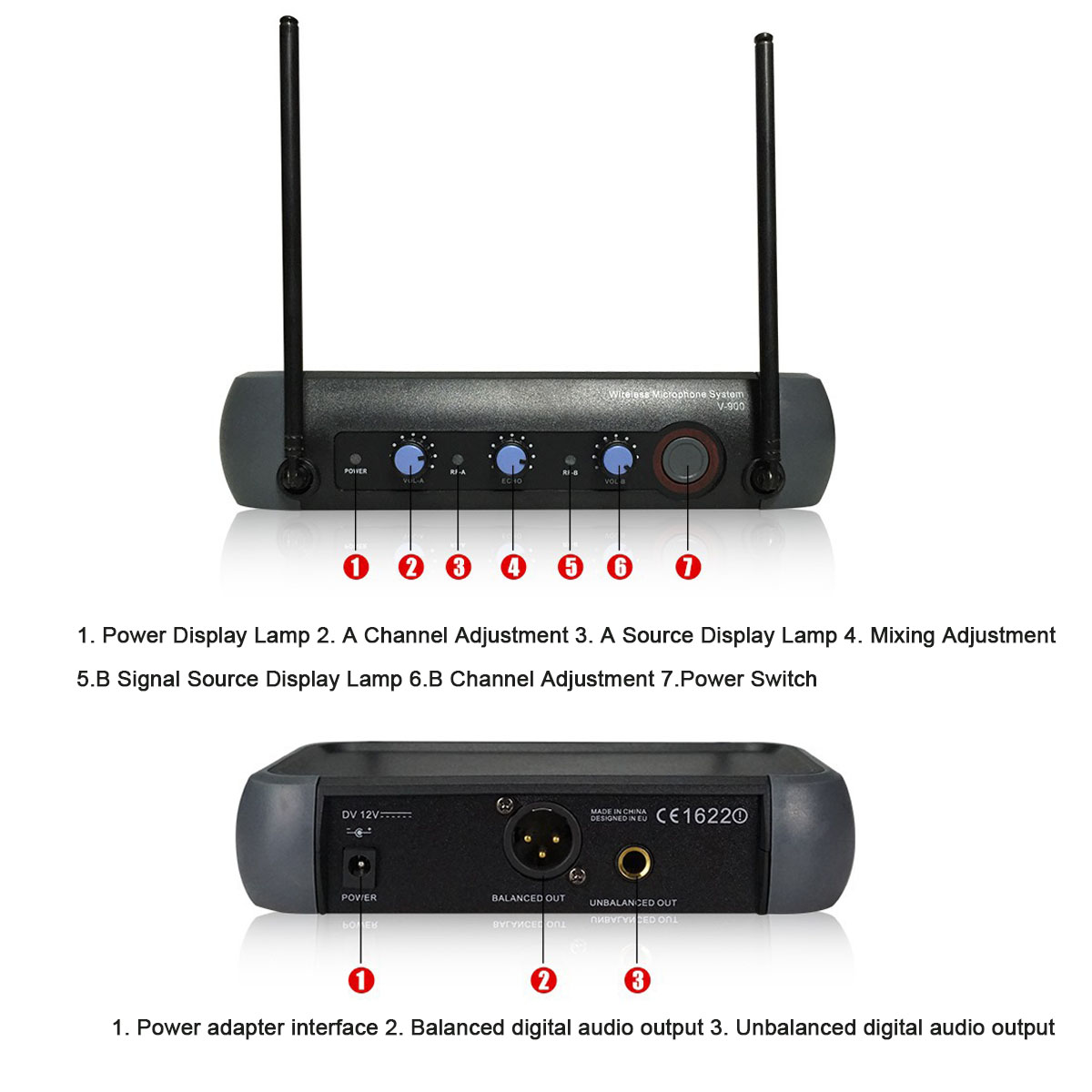 110V-220V-Multifunction-VHF-Wireless-Radio-Dual-Microphone-System-KTV-Handheld-Mic-Household-Amplifi-1420010