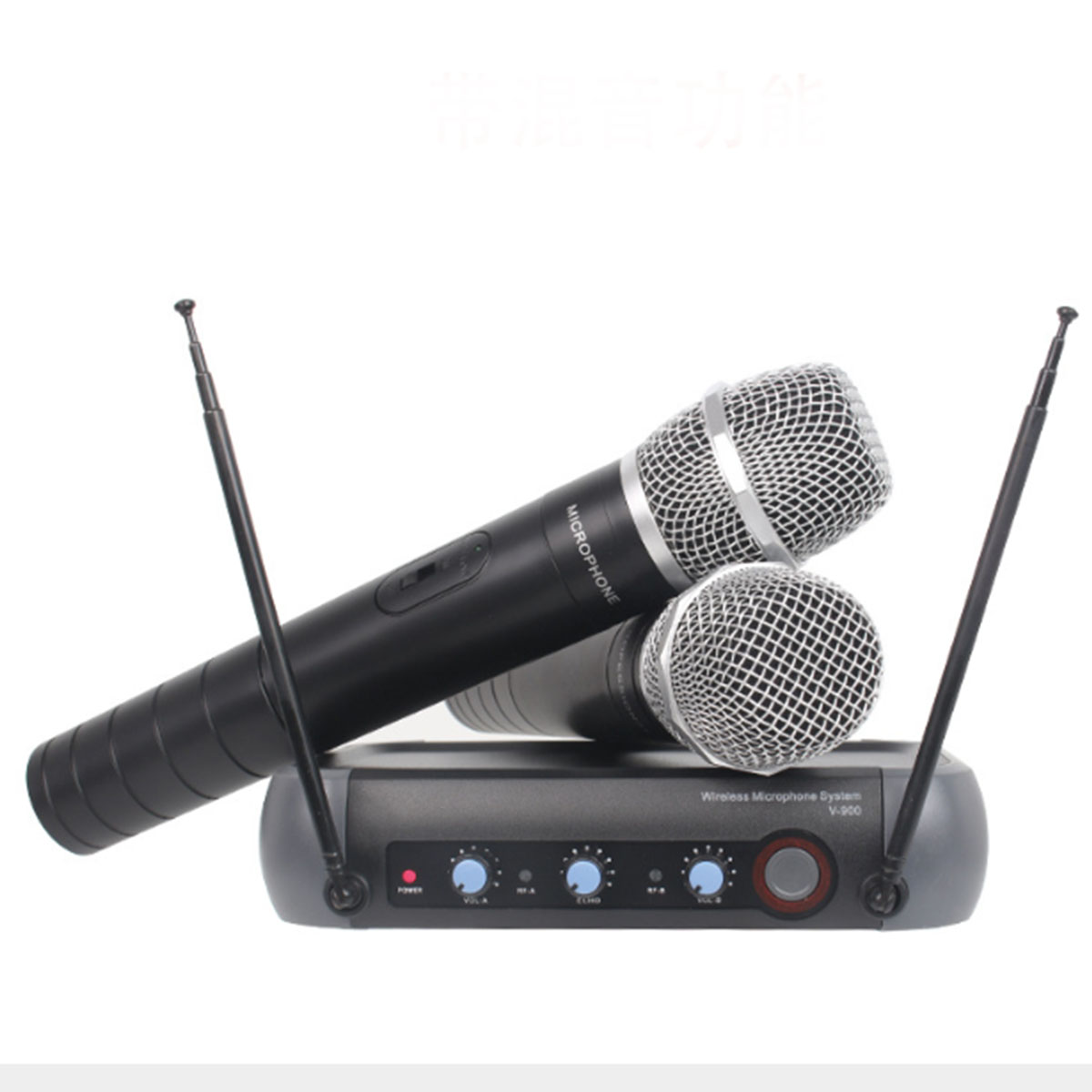 110V-220V-Multifunction-VHF-Wireless-Radio-Dual-Microphone-System-KTV-Handheld-Mic-Household-Amplifi-1420010