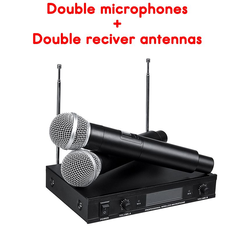220V-Wireless-UHF-2-Channel-Dual-Handheld-Microphone-Mic-System-Karaoke-KTV-1556244