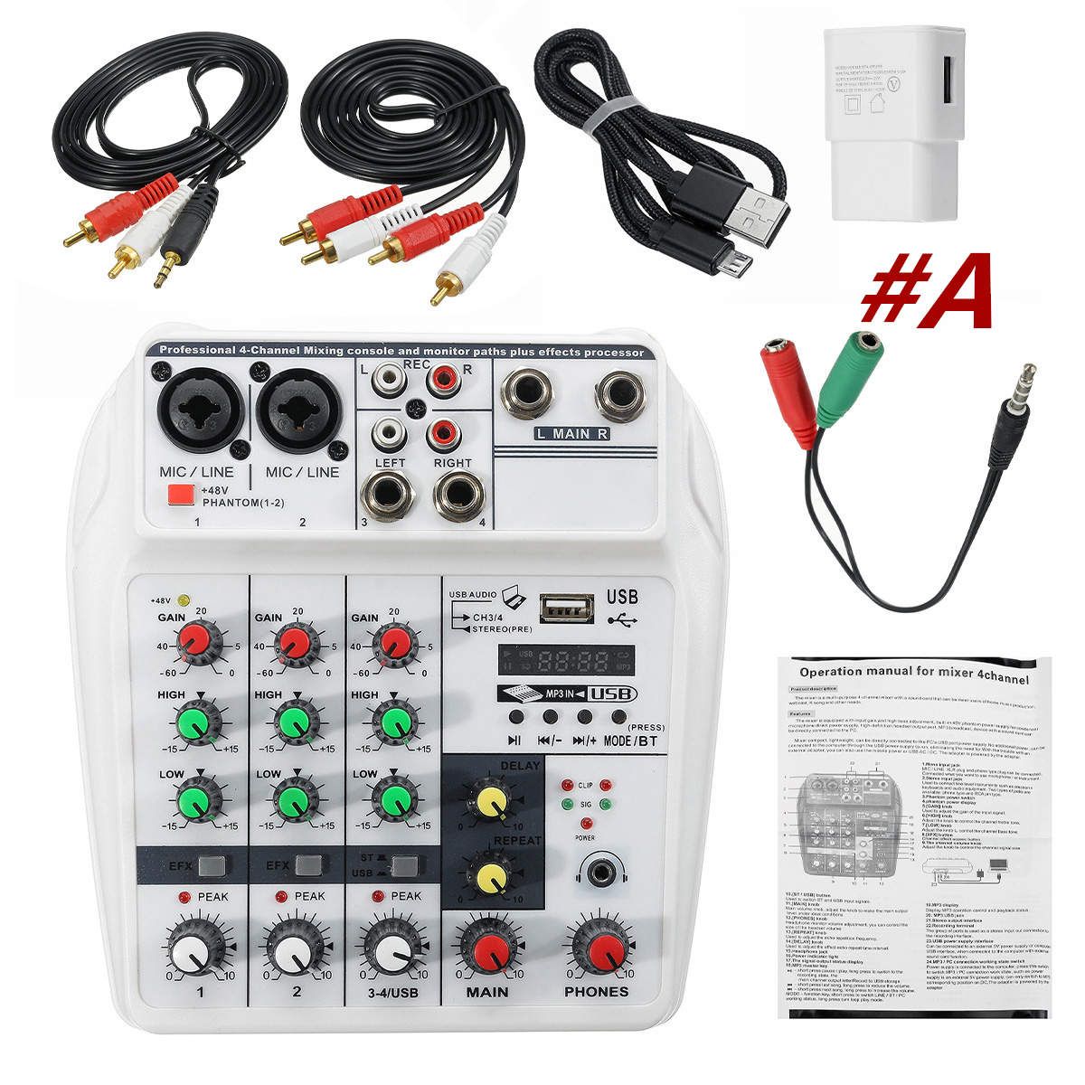 4-Channel-Audio-Mixer-Bluetooth-USB-Stereo-Studio-Sound-Mixing-Console-Digital-1617351