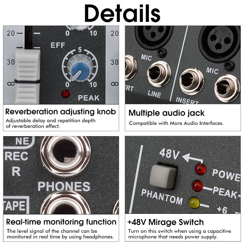 4-Channels-Audio-Mixer-USB-DSP-Reverberation-bluetooth-DJ-Sound-Mixing-Console-MP3-Jack-Karaoke-Ampl-1594316