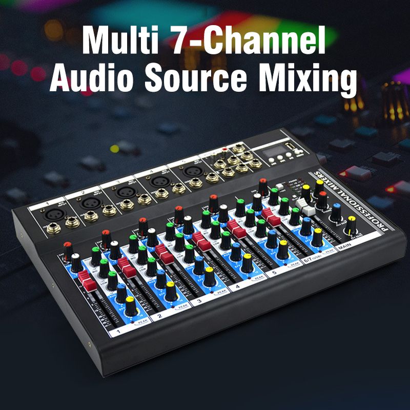 7-Channel-Professional-bluetooth-Audio-Mixer-6-Kinds-of-Music-Modes-USB-Plug-High-Bass-Mixing-Consol-1594317