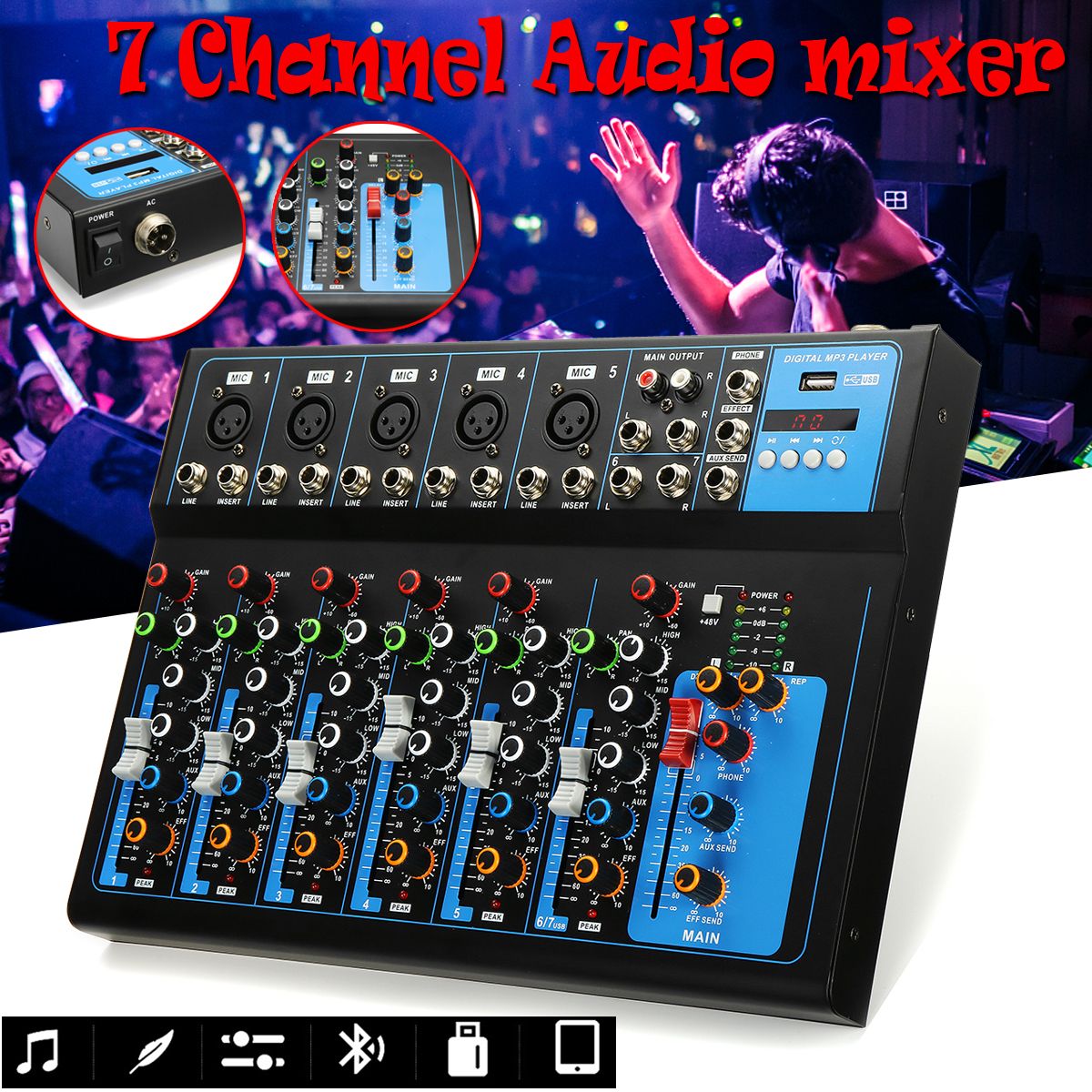 7-Channel-bluetooth-Professional-Audio-Mixer-Mixing-Console-for-Performance-Stage-Wedding-Speech-Bro-1644028