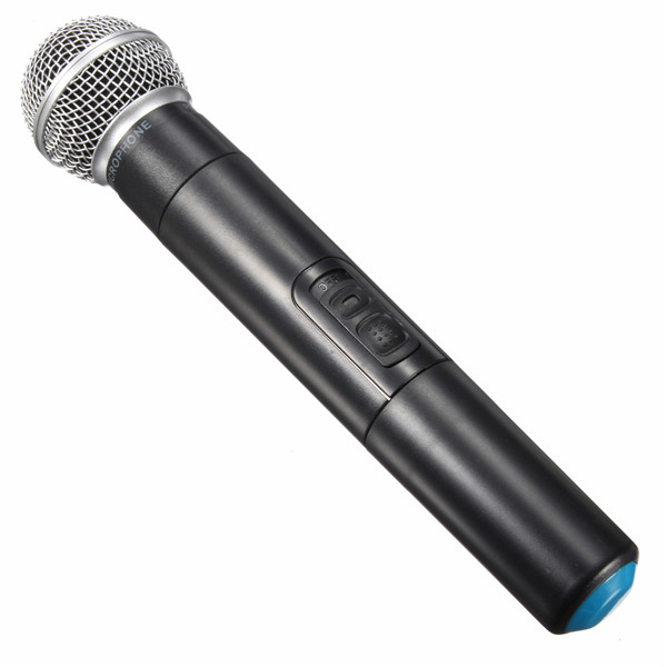 Dual-Wireless-Microphone-System-Cordless-Handheld-Mic-Kareoke-KTV-974132