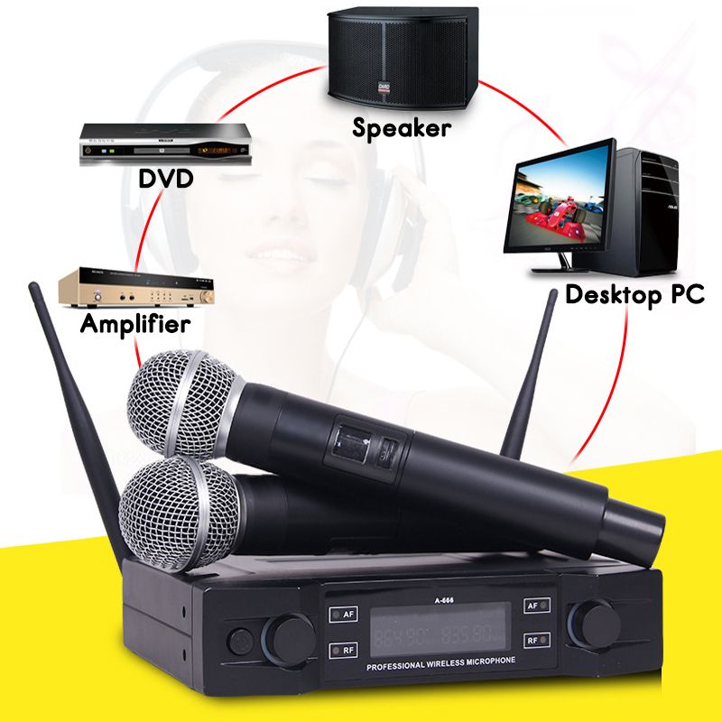 EPXCM-A-666-UHF-Wireless-2Ch-Handheld-Mic-Cardioid-Microphone-System-for-Kraoke-Speech-Party-1435184