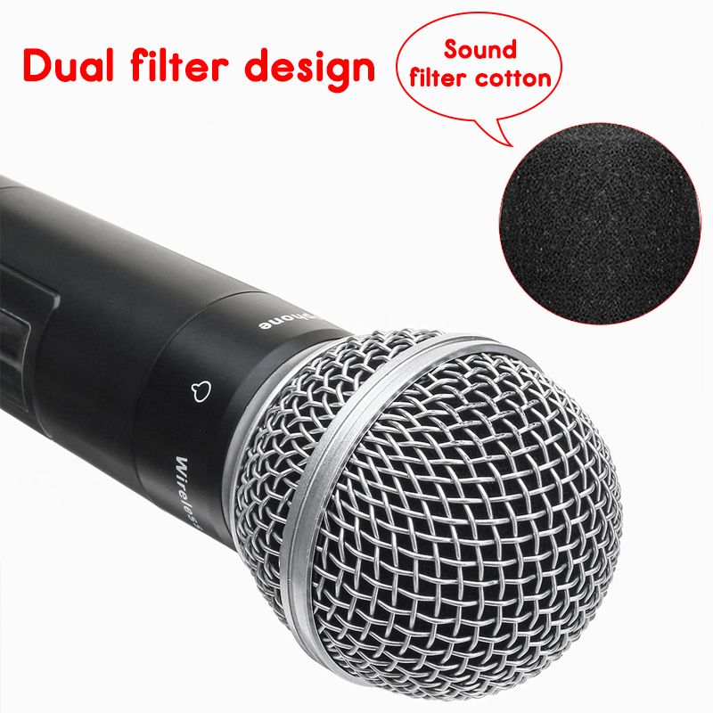 EPXCM-A-666-UHF-Wireless-2Ch-Handheld-Mic-Cardioid-Microphone-System-for-Kraoke-Speech-Party-1435184