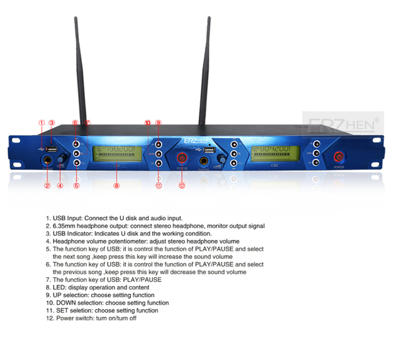 ERzhen-One-to-Four-Dual-Channel-Wireless-Earphone-KTV-Karaoke-Stage-Microphone-Monitoring-System-1359516