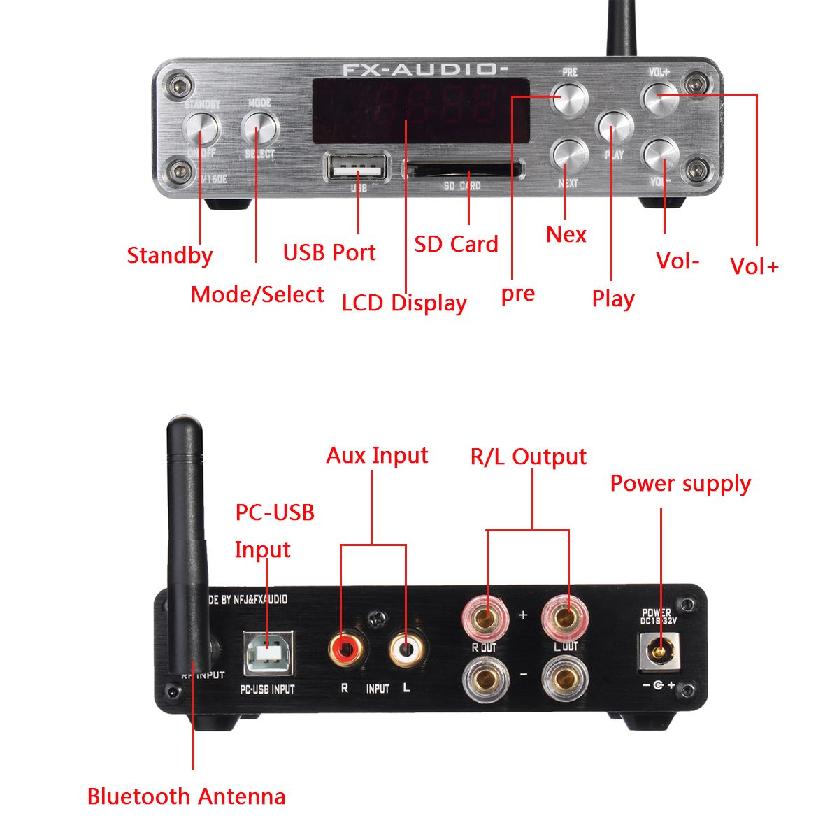 Home-Amplifier-220v-DC-32V-4OHM-2CH-bluetooth-40-Stereo-Amplifier-with-Remote-Control-Support-USB-Di-1269800