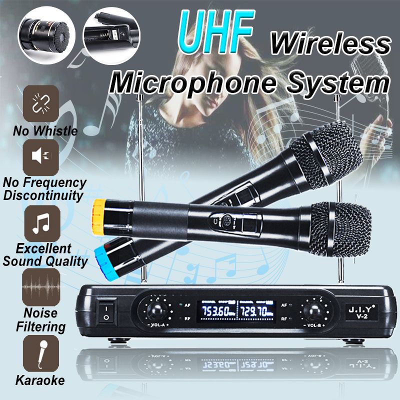 JIY-V-2-Dual-Wireless-Handheld-VHF-Microphone-System-LCD-Display-Mic-Karaoke-KTV-Microphones-Upgrade-1550773