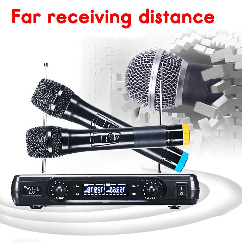 JIY-V-2-Dual-Wireless-Handheld-VHF-Microphone-System-LCD-Display-Mic-Karaoke-KTV-Microphones-Upgrade-1550773