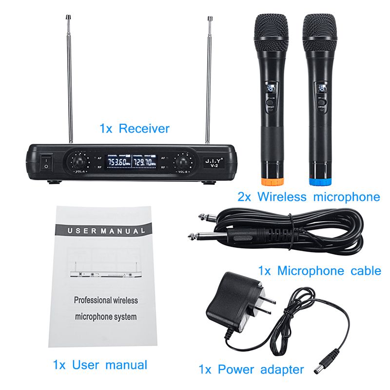 JIY-V-2-Dual-Wireless-Handheld-VHF-Microphone-System-LCD-Display-Mic-Karaoke-KTV-Microphones-Upgrade-1550773