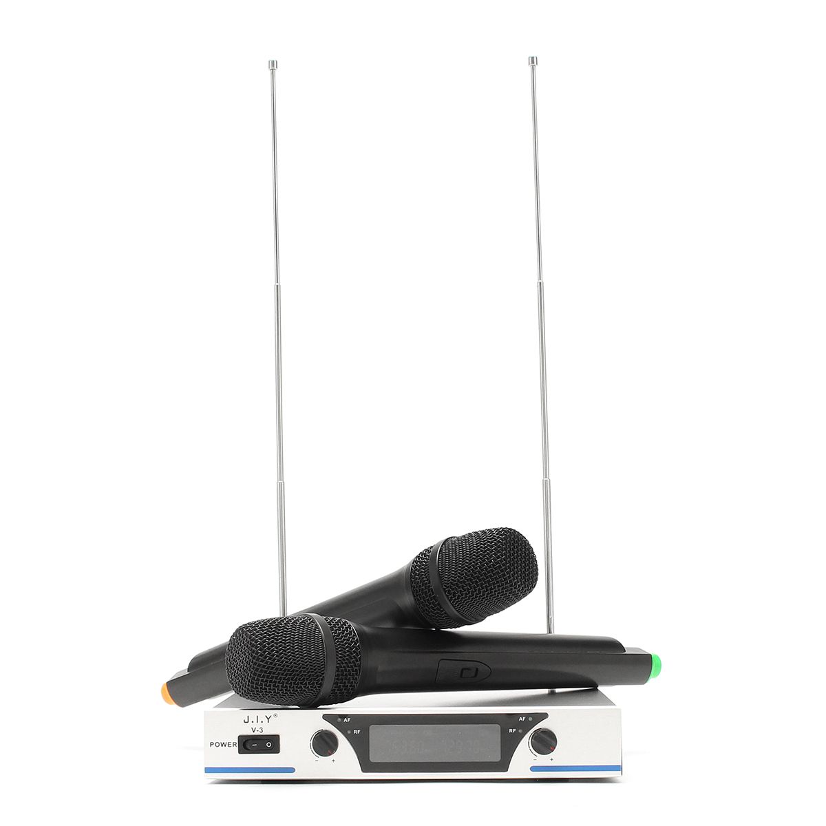 JIY-V-3-VHF-2-Channel-Handheld-Mic-Home-KTV-Party-Karaoke-Wireless-Microphone-System-1267343