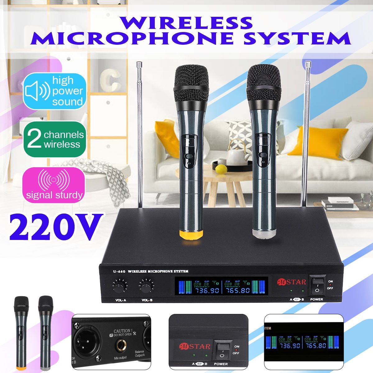 LED-Display-2-Channel-Karaoke-Wireless-Handheld-Microphone-Cordless-Dual-Mic-System-with-Receiver-1529927