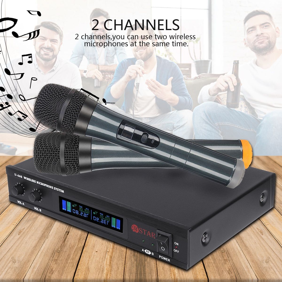 LED-Display-2-Channel-Karaoke-Wireless-Handheld-Microphone-Cordless-Dual-Mic-System-with-Receiver-1529927