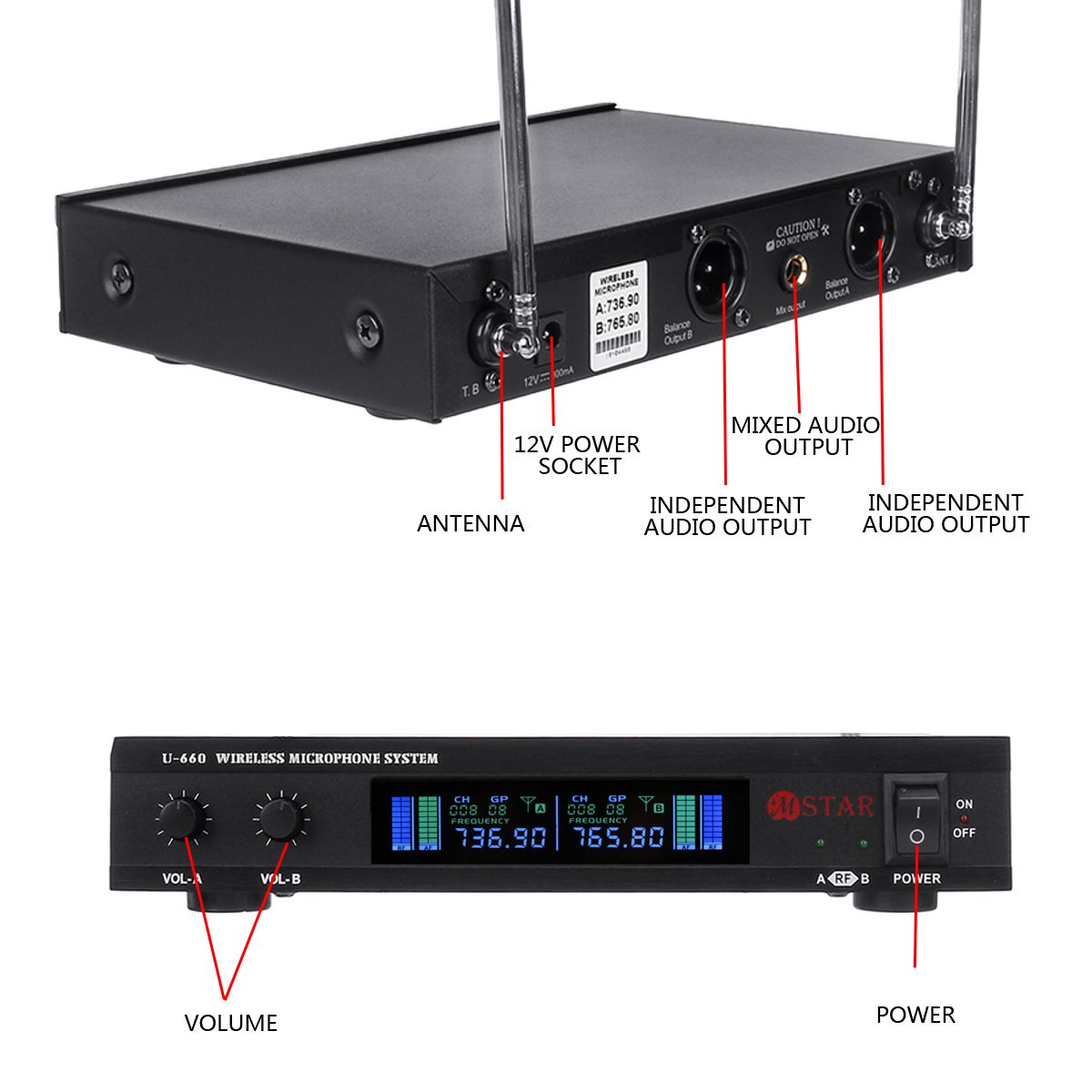 LED-Display-2-Channel-Karaoke-Wireless-Handheld-Microphone-Cordless-Dual-Mic-System-with-Receiver-1529927